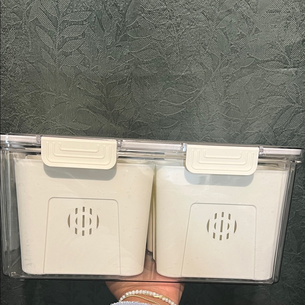 Clear and White Storage Containers